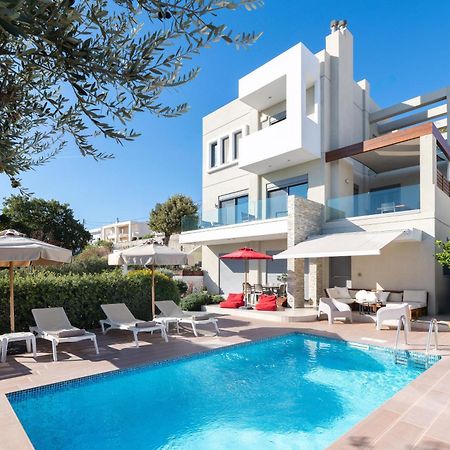 Terpsis Pool Villa Asgourou Bagian luar foto